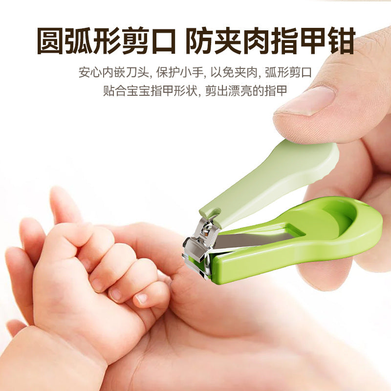 Baby nail clipper set - newborn & infant nail clippers with nail file - anti-pinching safety design