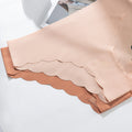 e-commerce personalized wave seamless nylon moisture-absorbent and breathable underwear, cut at will, ice silk large size invisible briefs