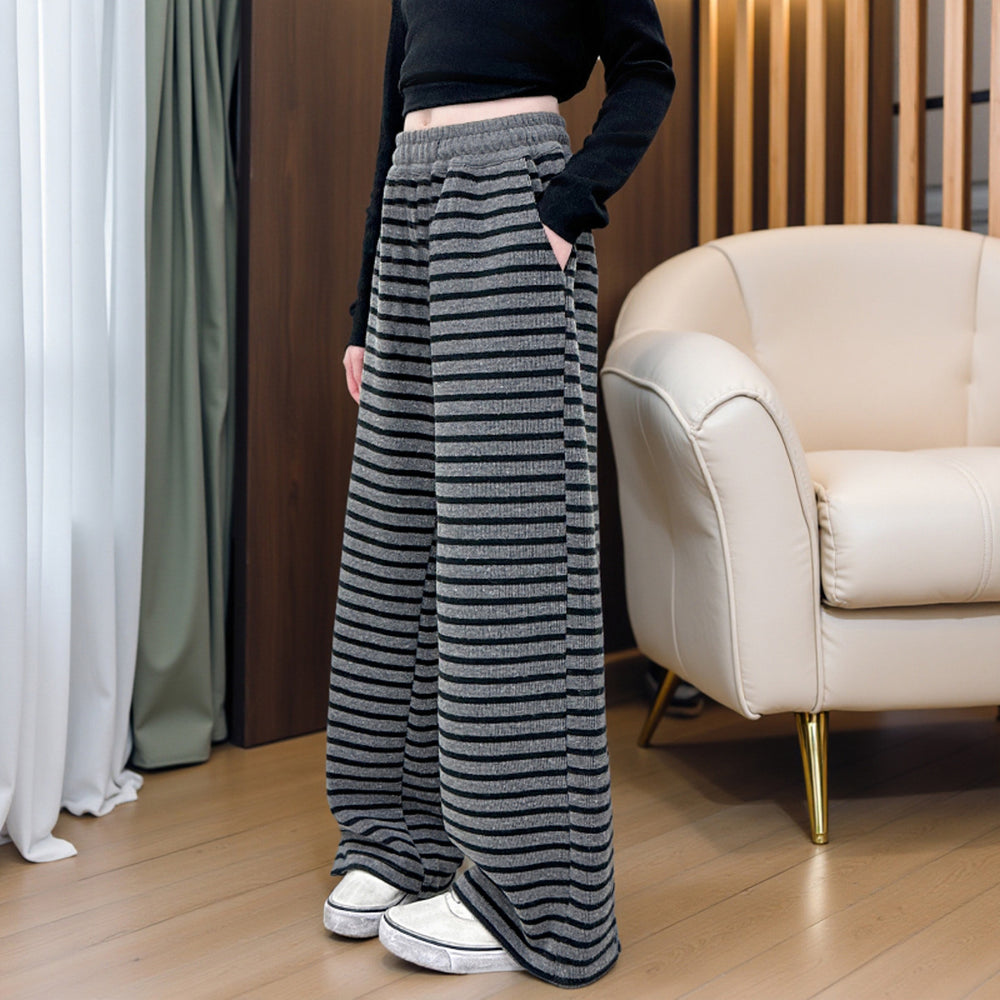 Girls' autumn pants - new  styles for older girls: striped sweatpants, casual wide-leg trousers for kids