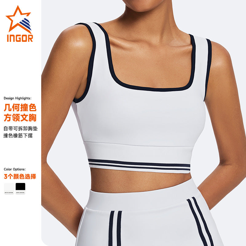 New premium yoga outfit set for women - barely there tennis top, sleeveless fitness tank, running yoga apparel