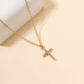 Wholesale gold cross necklaces - cross-border fashion, european & american style, high-end personalized jewelry, trendy ins style diamond-studded alloy pendants for women
