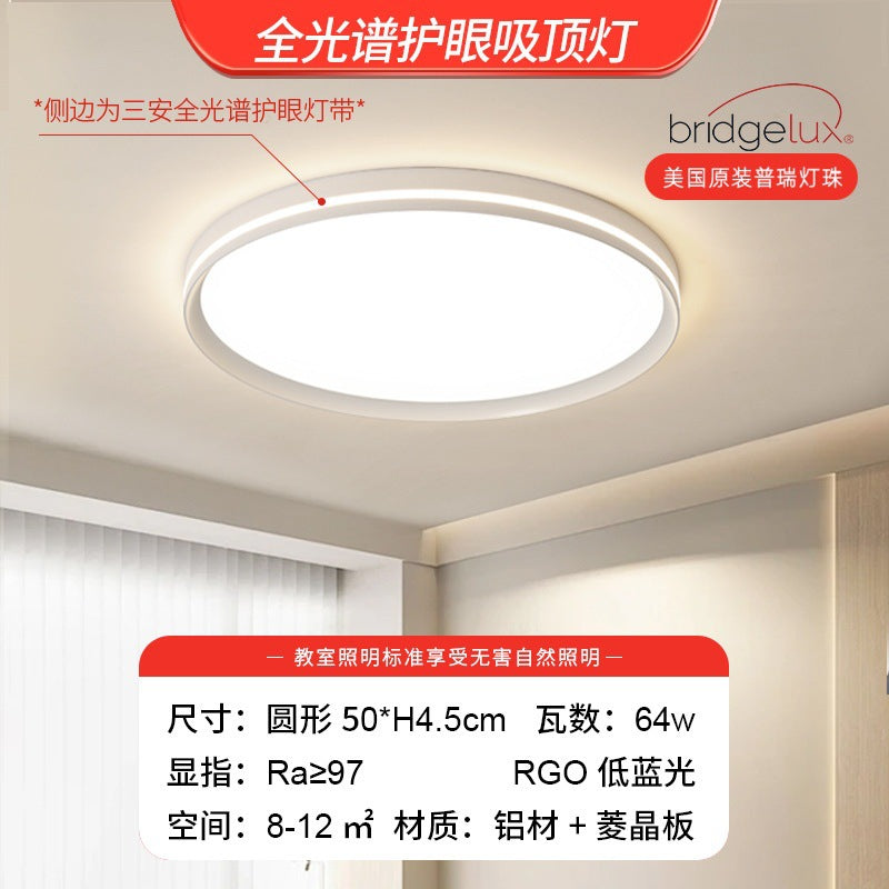 Full spectrum eye protection bedroom light modern simple ceiling light led Internet celebrity 2025 new master bedroom lighting