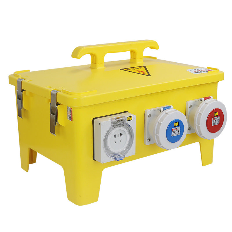 36-Position Portable Socket Box Outdoor Waterproof Industrial Distribution Box Construction Site Switch Plastic Maintenance Portable Socket Box