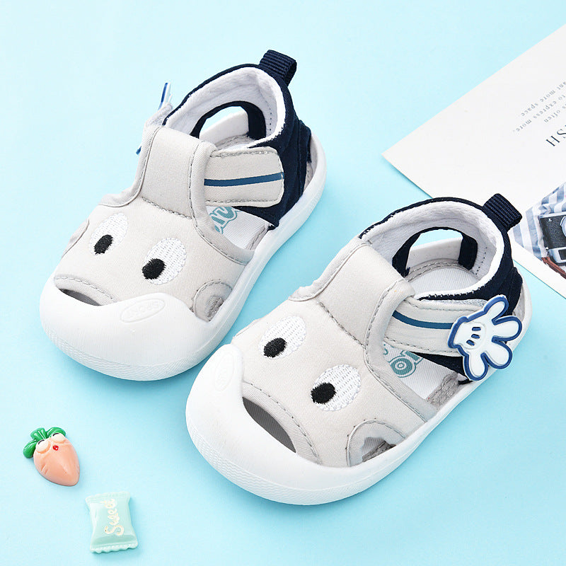 Yidian baby cloth sandals women's summer infant shoes new arrival toddler shoes one year old men's soft bottom