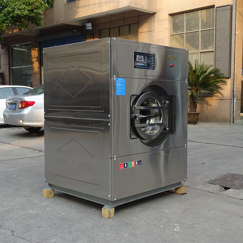 Large industrial washing machine 50kg large fully automatic washing and rinsing all-in-one machine 30kg xgq-30 stainless steel