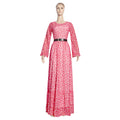 Lolita style fresh & sweet two-piece set: polka dot flare sleeve dress with belt - plus size african-inspired women's clothing