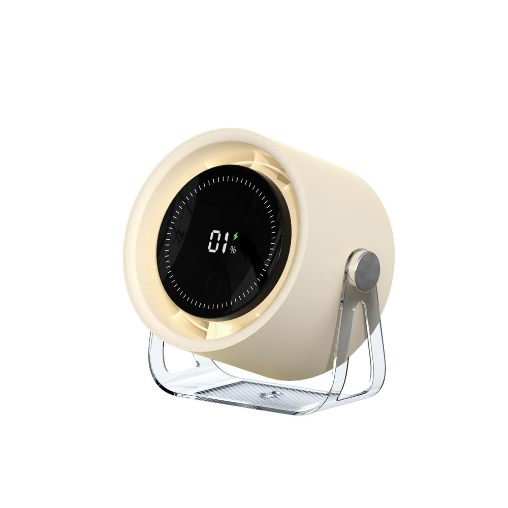 Desktop 100-speed stepless fan usb rechargeable digital display brushless turbine small fan kitchen wall-mounted desktop fan