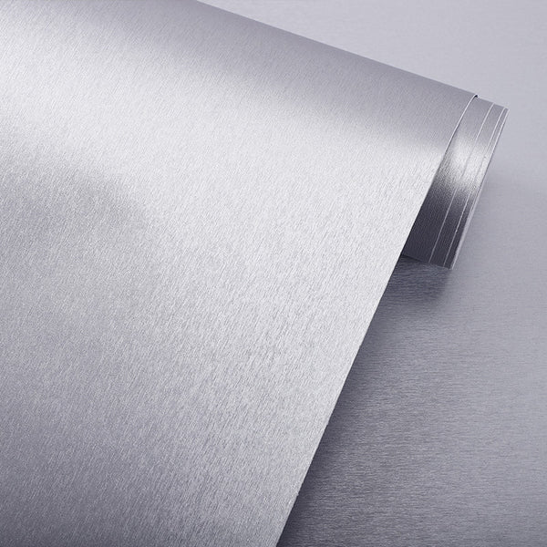 Silver metal brushed sticker self-adhesive wallpaper washing machine cabinet air conditioner cabinet appliance elevator door decoration renovation