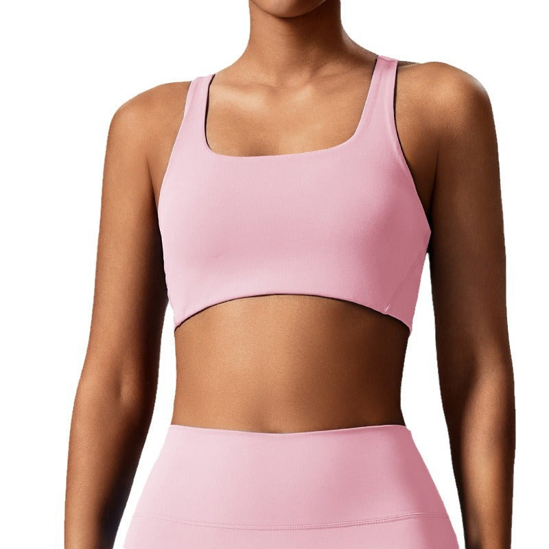 New backless criss-cross workout tank top - professional yoga top with built-in bra pads - stylish slim-fit yoga tank