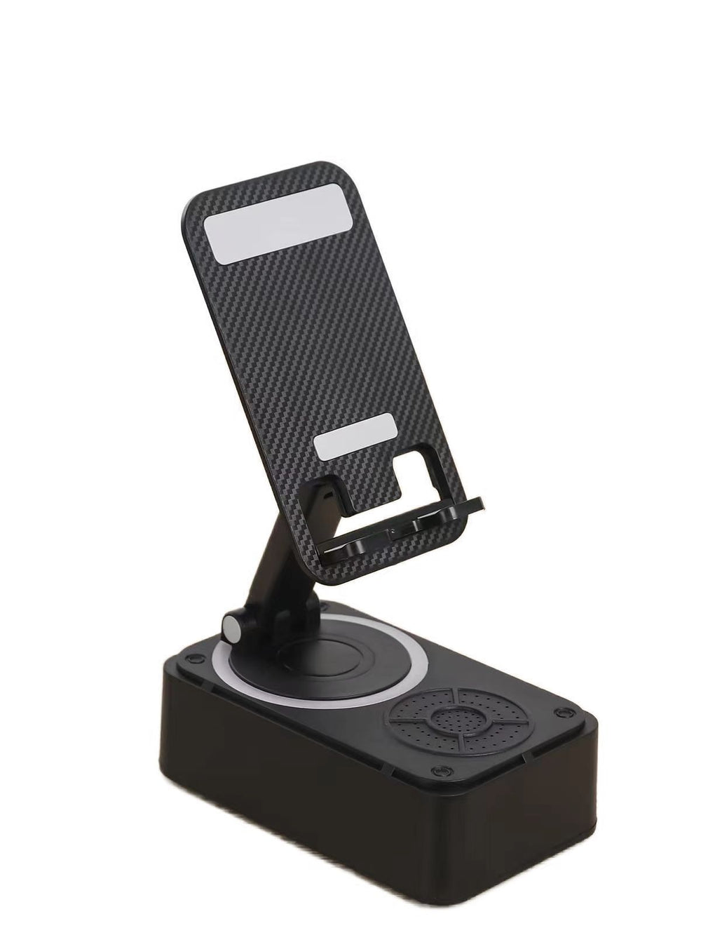 098 hot-selling desktop speaker stand - 3-in-1 phone holder, rechargeable rotating phone stand, multifunctional model