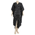 Autumn irregular waist leopard print v-neck loose drawstring dress african plus size women's clothing factory wholesale