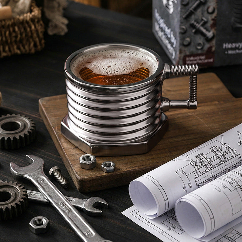creative ceramic electroplated mug screw cup office coffee cup hand gift niche ceramic gift cup