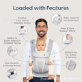 Amazon ego baby carrier front-hug style for outings all year round cross-body carrier waist stool lightweight front and back baby carrier handy gadget