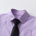 New boys' white long-sleeve shirt - perfect for school uniforms, performances, and everyday wear. korean style