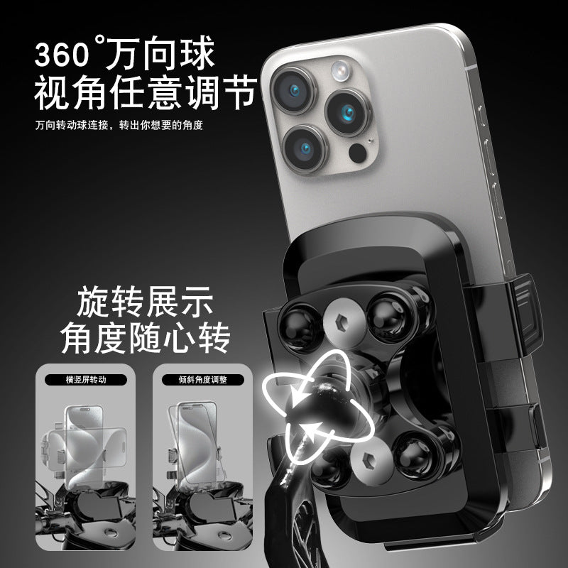New car phone holder - suction cup & air vent mount - universal fit with automatic retractable arm