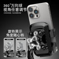 New car phone holder - suction cup & air vent mount - universal fit with automatic retractable arm