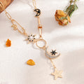 Wholesale necklace accessories: european & american style, cross-border star & moon pendants, women's niche light luxury, high-end paperclip clavicle chains