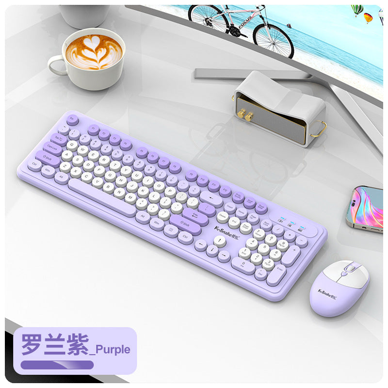 Viper wk200 wireless office keyboard and mouse suit silent and good-looking girls business typing keyboard 2.4g
