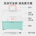 Baby bottle storage box drain rack portable large baby tableware storage box bottle box with cover dustproof