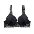 wholesale plus size women's bra laceplaid push-up anti-sagging big breasts appear small push-up plus sizeintimates