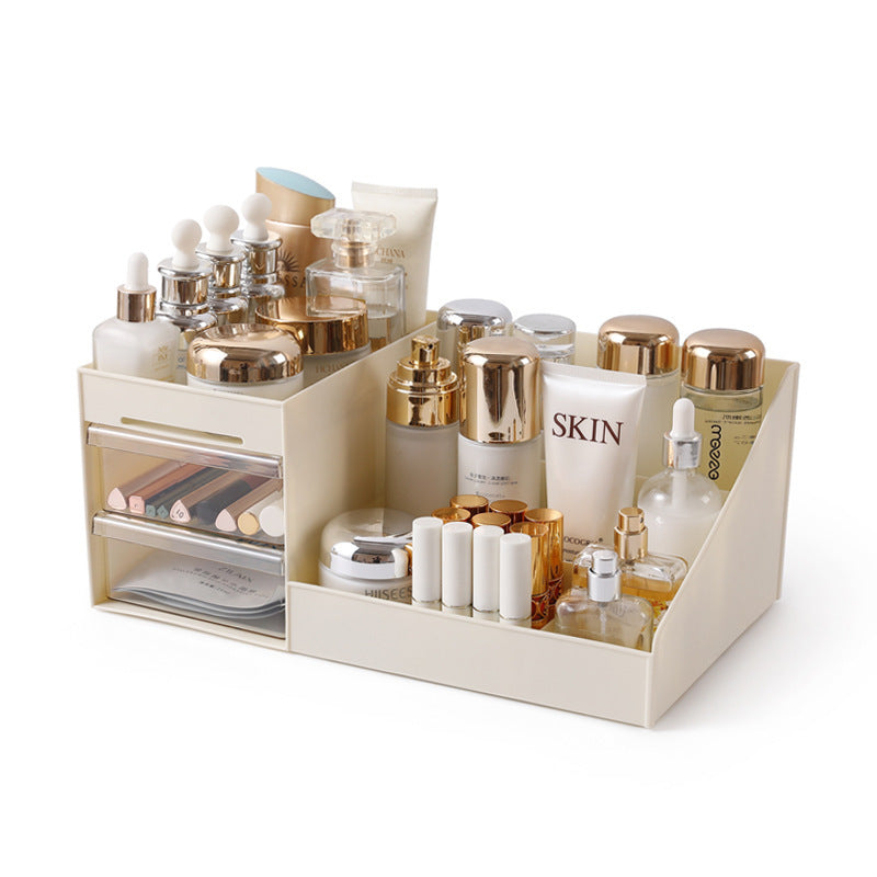 Ouxin drawer vanity case dormitory finishing plastic shelf cosmetics skin care dresser desktop storage box