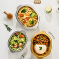 Korean stainless steel oval ramen basin steamed vegetable basin commercial baked rice bowl fried chicken plate flats salad bowl side dish bowl