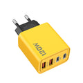 exclusive dual pd + dual usb type-c mobile phone charger multi-port european and american standard british standard travel fast charging head