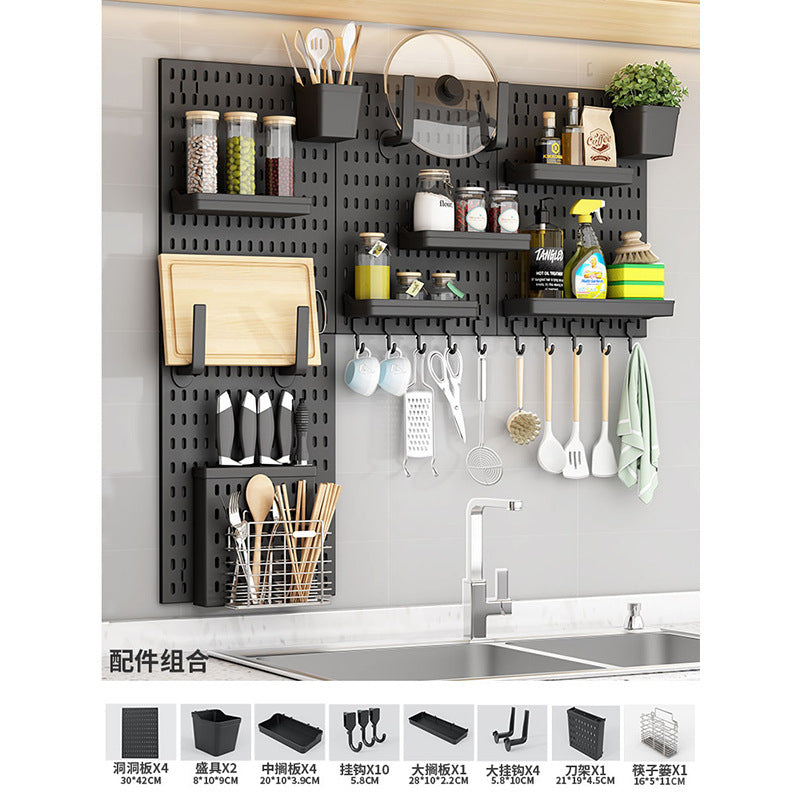No punching hole board Shelf Kitchen hole board Accessories Storage and finishing Display rack Multifunctional hole board