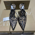 Za2024 autumn/winter new leopard print back strap high heel sandals - european & american style, everyday versatile women's sandals