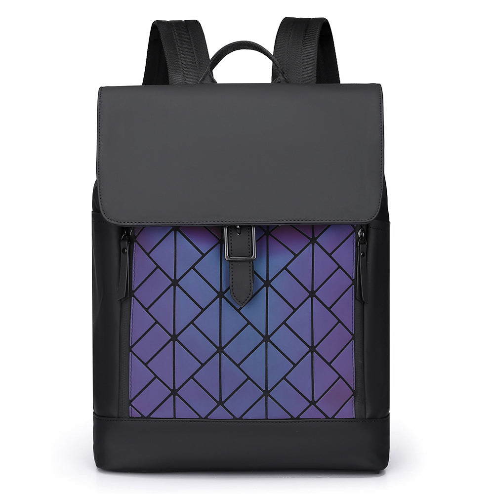 Cross-border  trend casual backpack new diamond laser student schoolbag men's commuter hand carry computer bag