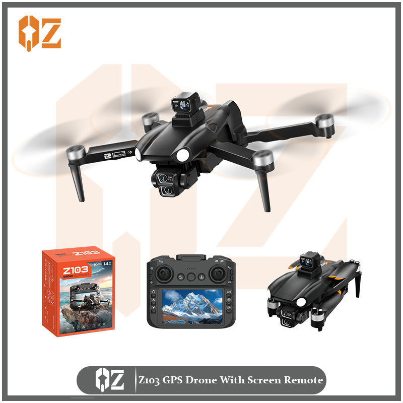 4.5inch large screen remote control z103 drone gps return professional aerial photography aircraft long battery life remote control aircraft