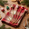 304 stainless steel christmas reindeer & snowman stirring spoon set - coffee, milk tea, dessert spoons - exquisite gift box packaging - wholesale