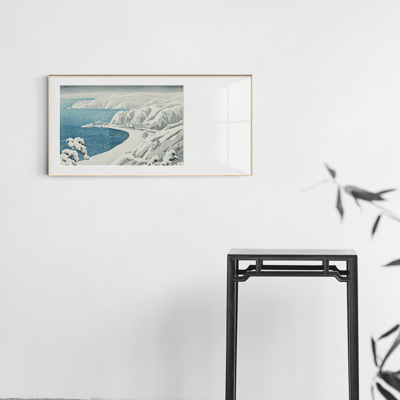 Japanese-style Japanese-style decorative painting Kawase Basu print cardboard painting New Chinese-style Mount Fuji study living room dining room hanging painting