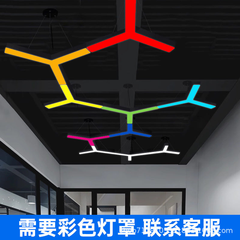 Y-shaped chandelier creative special-shaped office gym e-sports room supermarket playground video game city commercial modeling light