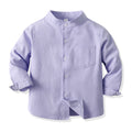 Boys' long-sleeve shirt - spring collection: stylish outerwear, candy-colored casual jacket, preppy style kids' shirt