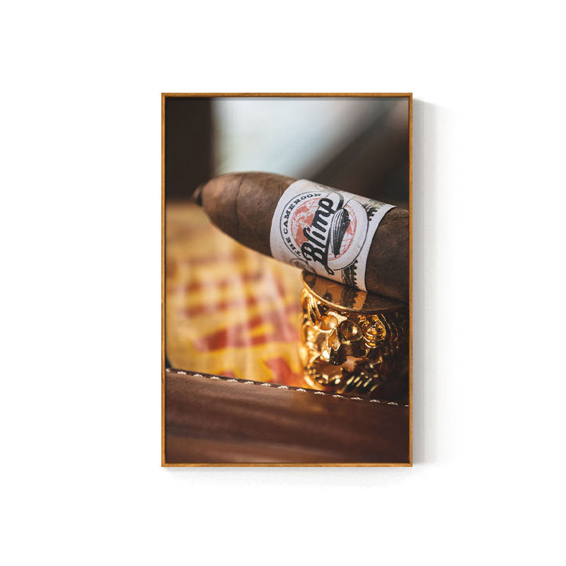 Cigar bar hanging painting American bar high-end club nightclub box wall decoration painting whiskey tobacco and alcohol shop mural