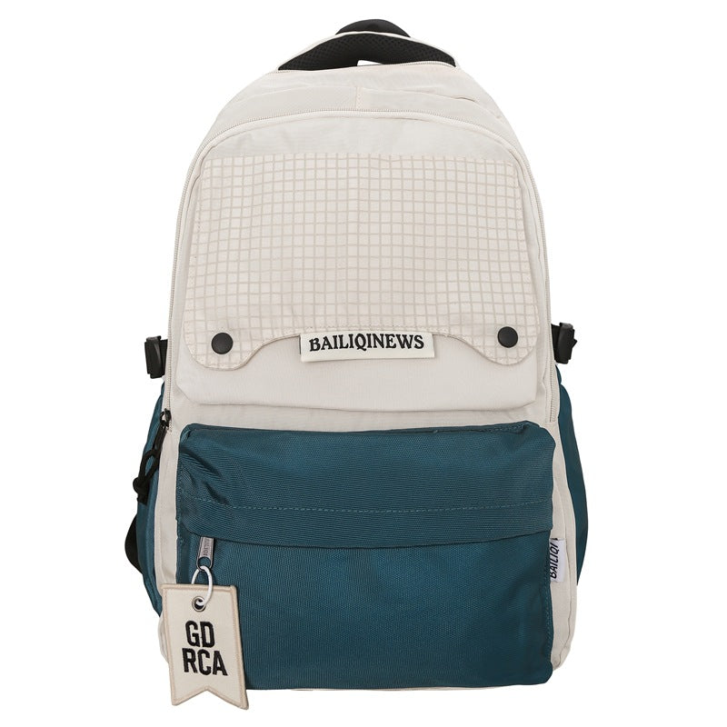 Backpack american classic small label classy school bag junior high school students casual travel couple college students fashioncasual