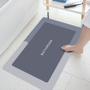 soft diatom mud floor mat bathroom non-slip mat casual toilet bathroom door absorbent quick-drying foot mat