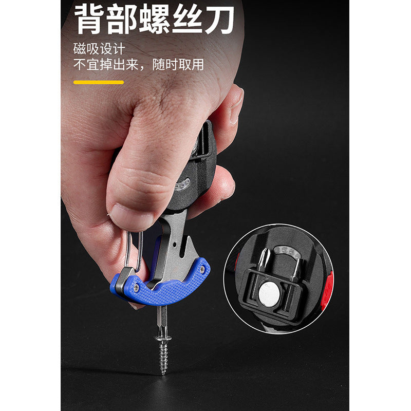 Cross-border new keychain light Type-C charging portable multi-function emergency small flashlight COB work light