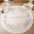 Carpet living room no-wash and wipeable round waterproof cream style  new bedroom bedside light luxury classy floor mat