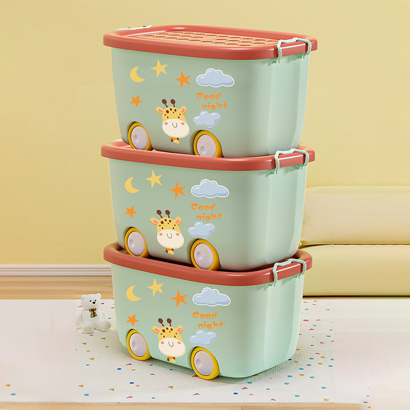 Large capacity kids' clothing storage bin - extra large organizer for baby toys, dolls, books, and more
