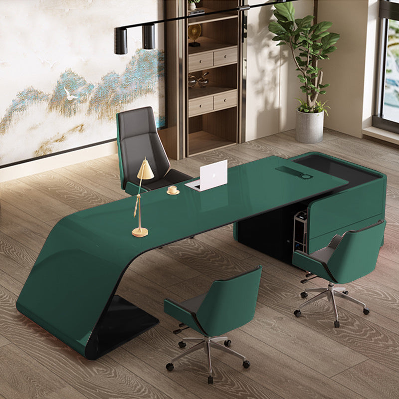 Painted office desk fashioncasual women's boss desk pink classy manager desk creative office table and chair combination