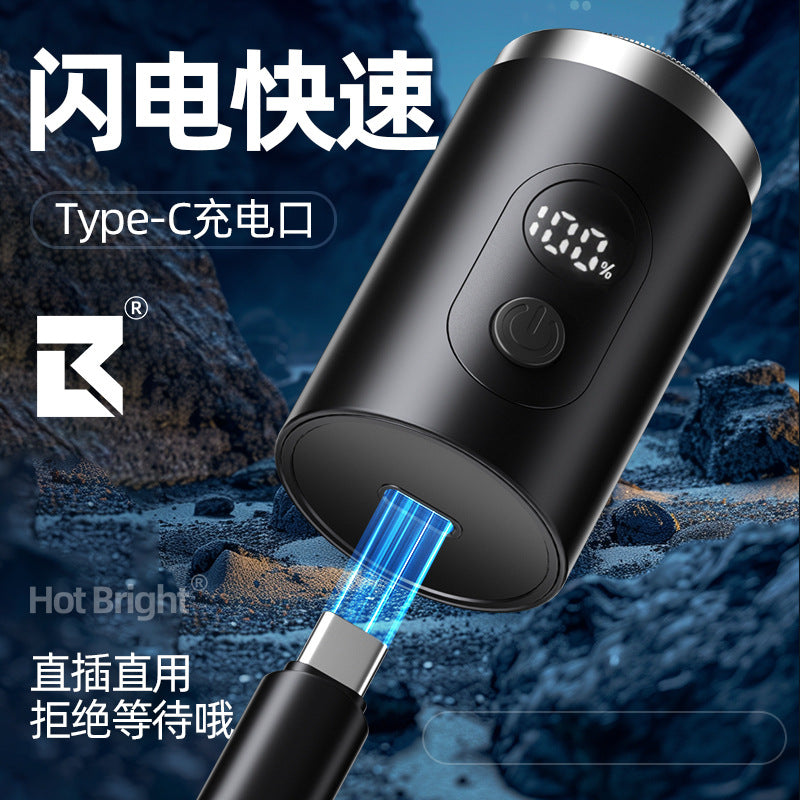 New mini electric shaver - rechargeable, portable travel beard trimmer, washable razor