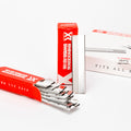 Rhino 10-piece eyebrow razor blades - stainless steel, sharp, for eyebrow shaping, microblading, and tattooing. includes wavy blades for precise shaping