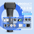 Wholesale floating five-blade aluminum foil electric shaver reciprocating washable digital display fast charging shaving razor cross-border