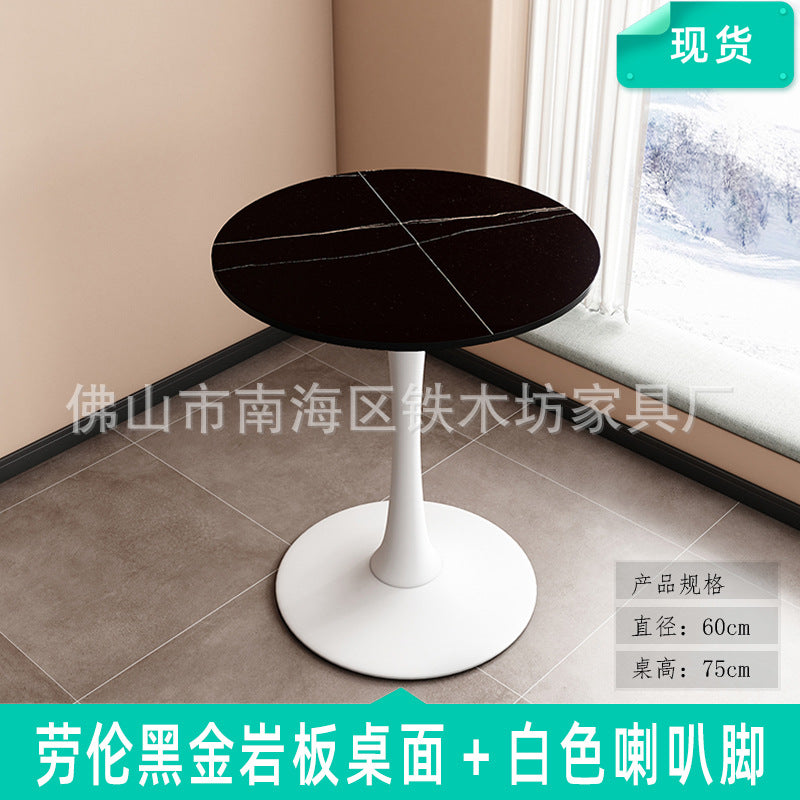 Customized commercial slate dining table simple table bar milk tea fast food restaurant canteen rectangular table apartment negotiation table and chairs