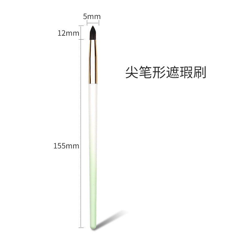 Gradient color blade eyeliner brush 9 pieces eye detail makeup brush suit eyebrow brush cosmetics one-line eyebrow eye shadow brush