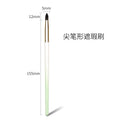 Conical tip concealer brush - white to cyan gradient + faux squirrel long-handled bristles + opp packaging