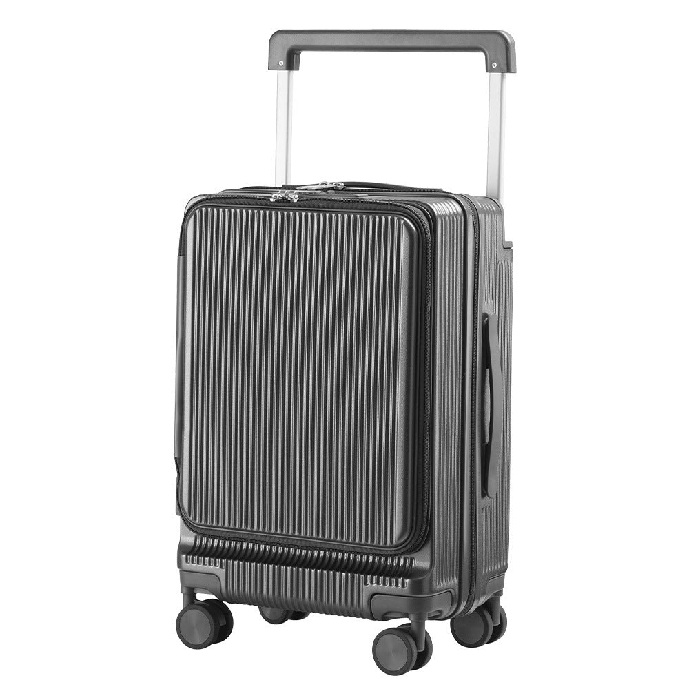 Side open cover full pass large capacity suitcase 26 inch anti-drop wide tie rod PC suitcase silent universal wheel trolley case