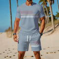 men's short-sleeve and shorts set, casual sportswear set, 3d printed cross-border hot seller, dropshipping available